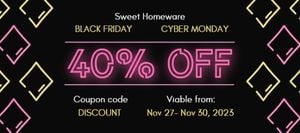 black friday sale, deals, cyber monday, Black Friday Homeware Super Sale Gift Certificate Template