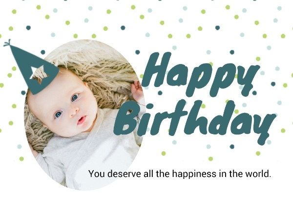 赤ちゃんの誕生日カード メッセージカード