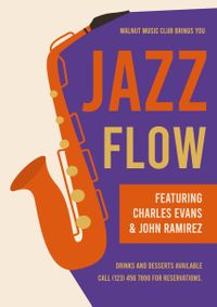 concert, music instruction, songs, Simple Jazz Music Festival Poster Template