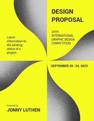  marketing proposals,  business,  design proposal, Yellow And Black Graphic Design Competition Marketing Proposal Template