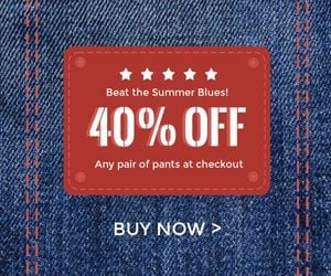 clothes, discount, online sale, Jeans Sale Large Rectangle Template