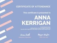 Blue Attendance Certificate