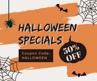 special offer, spooky, promotion, Yellow Halloween Special Discount  Facebook Post Template