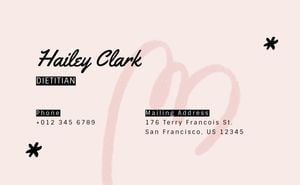 Pink Art Of Food Business Card