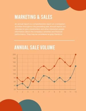 company, firm, sales, Orange Fashion Business Monthly Report Template