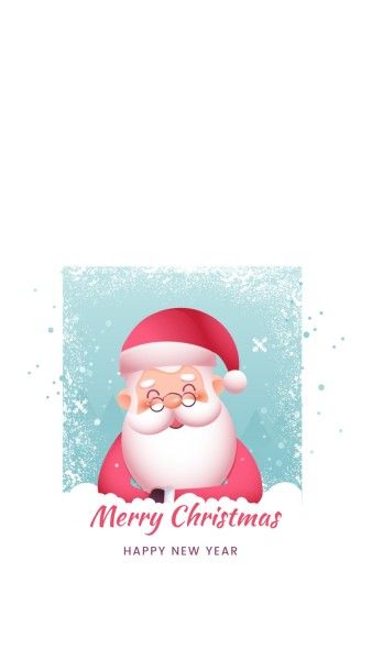 Cartoon Santa Claus Christmas Greeting 手机壁纸