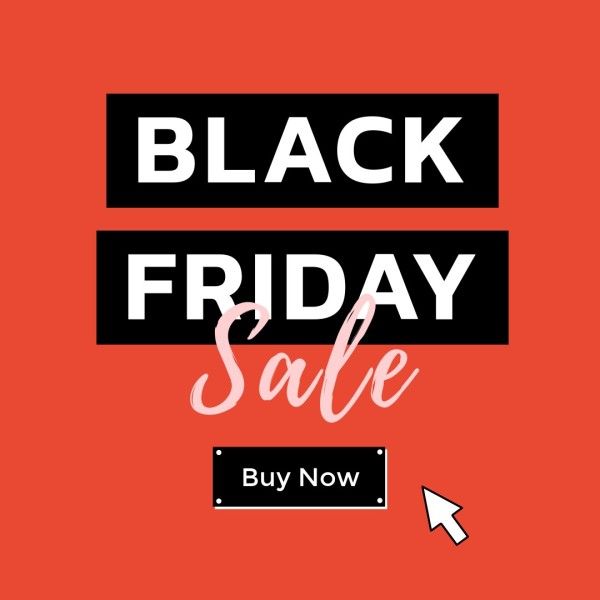 promotion, online shop, button, Red Simple Online Store Black Friday Sale Instagram Post Template
