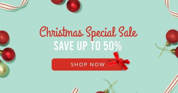 christmas sale, business, marketing, Christmas Special Sale Facebook App Ad Template