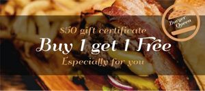 バーガーギフト券 ギフト券