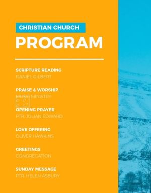 Blue Christian Church Grace Fellowship Program
