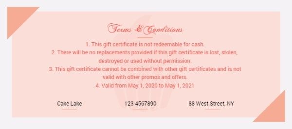 business, retail, sales, Cupcake Gift Certificate Template
