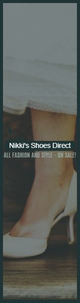 business, promote, promoting, White Nikki's Shoes Direct Wide Skyscraper Template