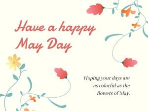 mayday, flower, month, Have A Happy May Day Card Template