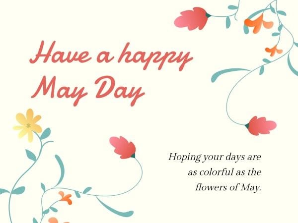mayday, flower, month, Have A Happy May Day Card Template