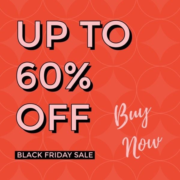 discount, promotion, online shop, Red Black Friday Best Sale  Instagram Post Template