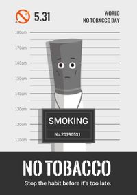 smoking, cigarette, health, World No Tobacco Day Poster Template