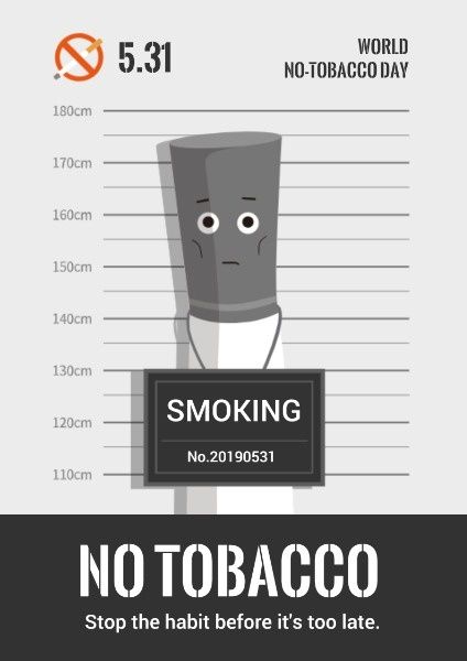 世界没有烟草日 英文海报