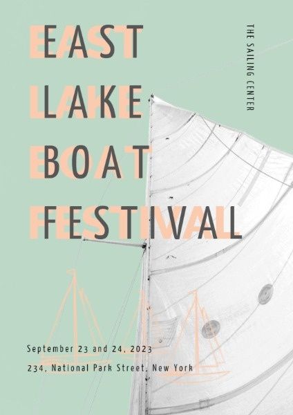 boating, game, tournament, Boat Festival Flyer Template