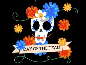 death, scary, spooky, Day Of The Dead Card Template