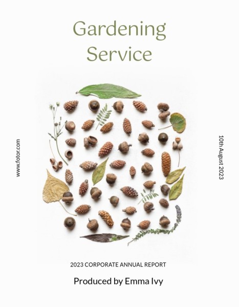 Gardening Service Annual Report Template Report