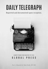 global press, newspaper, news, Daily Telegraph Flyer Template