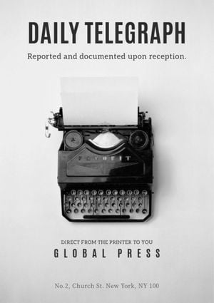 global press, newspaper, news, Daily Telegraph Flyer Template