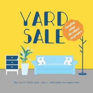life, business, retail, Yard Sale  Instagram Post Template