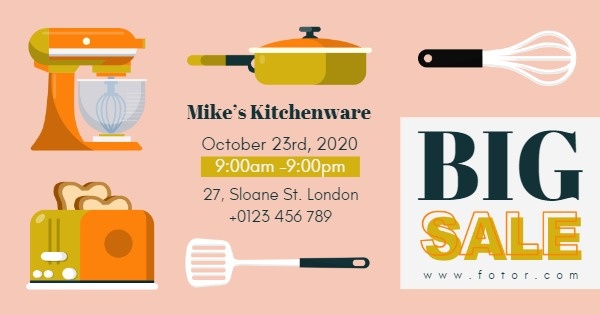 Kitchenware Big Sale Facebook Ad Medium