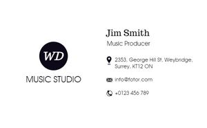 life, rock, rap, Music Studio Business Card Template
