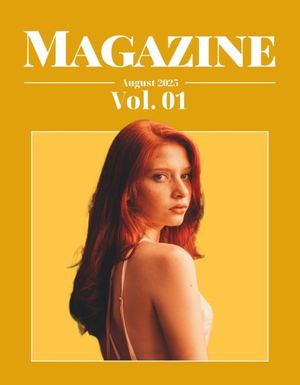 woman, girl, beauty, Yellow Simple Portrait Magazine Cover Template