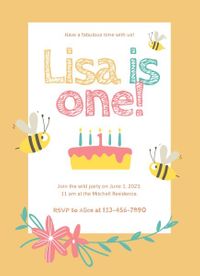 birthday, invitation, card, Party  Announcement Template
