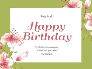 greeting, wish, blessing, Spring Birthday Card Template
