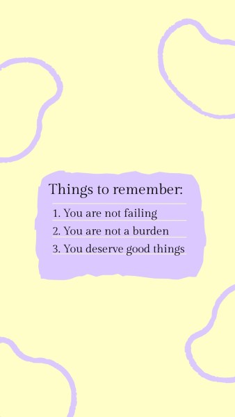 Yellow Things To Remember Instagram Story