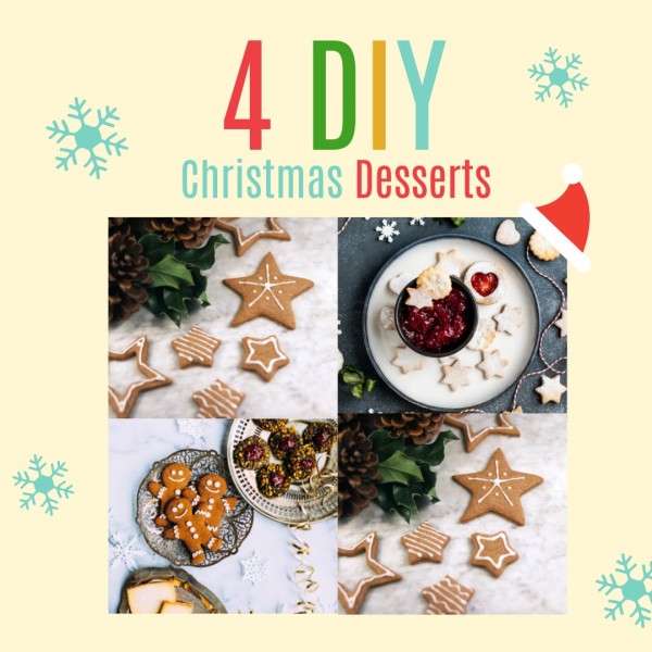 image pro free Yellow Christmas Photo Collage (Square) Template