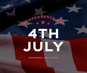 usa, flag, festival, Blue Red Independence Day 4th July Facebook Post Template