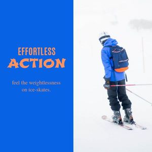 季节, winter, season, Yellow Ice Skating Activity Instagram Post Template