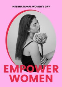 women power, happy womens day, woman, Pink Simple International Womens Day Poster Template