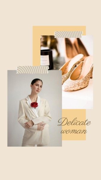 women, high-heeled shoes, female, Yellow Woman High-Helled Shoes Summer Sale Instagram Story Template