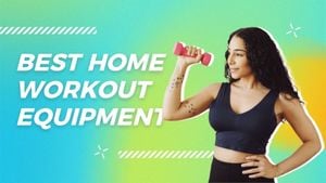 tips, tutorial, ideas, Green Modern Workout Equipment Guide Youtube Thumbnail Template