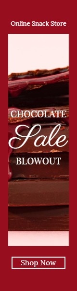 Red Chocolate Online Sale Banner Ads Wide Skyscraper