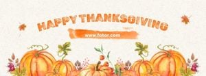 celebration, holiday, blessing, Watercolor Pumpkins Thanksgiving Autumn Greeting Facebook Cover Template