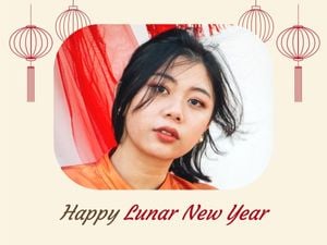 Yellow Happy Lunar New Year Card