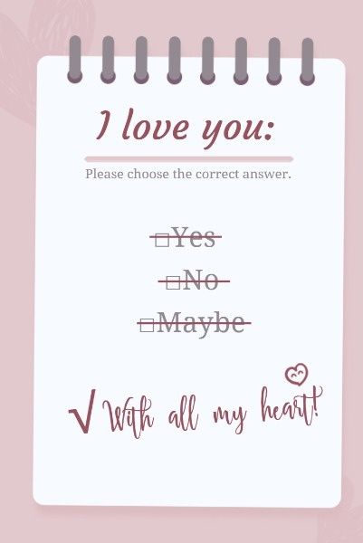 romantic, romance, valentine, Love You With All My Heart Pinterest Post Template