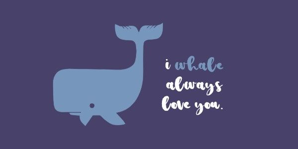 pear, valentine, couple, Whale Always Love You Twitter Post Template