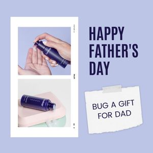 gift ideas, gift, product, Blue Clean Father's Day Skincare Promo Instagram Post Template