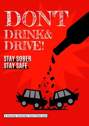 dont drive and drink, drive and drink, stay sober, Drink And Drive Flyer Template