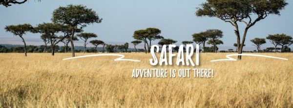 youtube, thumbnail, africa, Brown Safari Adventure Is Out There Travel Facebook Cover Template