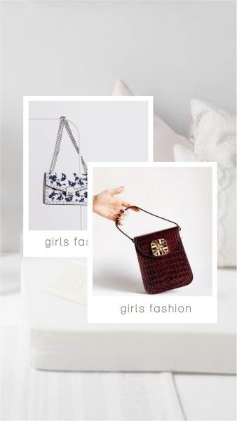 brand, brand building, discount, White Fashion BaWhite Fashion Bags Sale Instagram Story Template