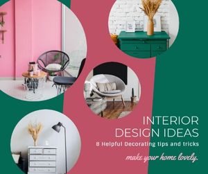 furniture, graphic design, house, Interior Design Ideas Facebook Post Template