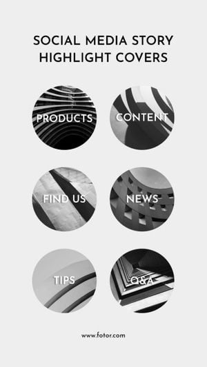 instagram story, minimal, photo, Black And White Modern Business Instagram Highlight Cover Template